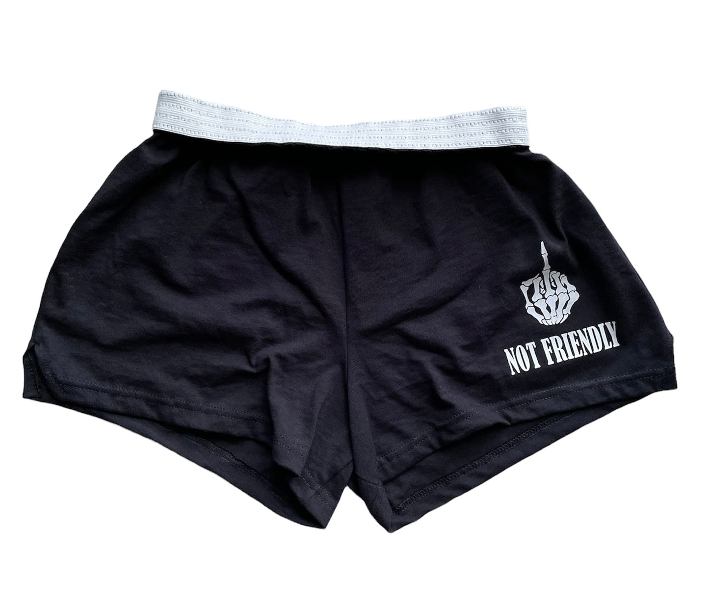 NOT FRIENDLY - Black “F Off” Shorts (women’s fit) image 1