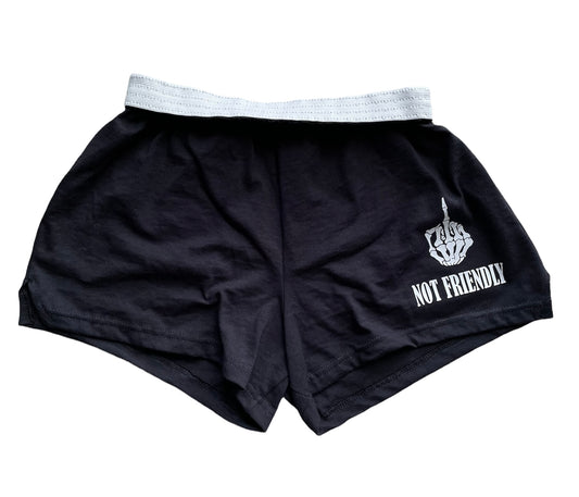 NOT FRIENDLY - Black “F Off” Shorts (women’s fit) image 1