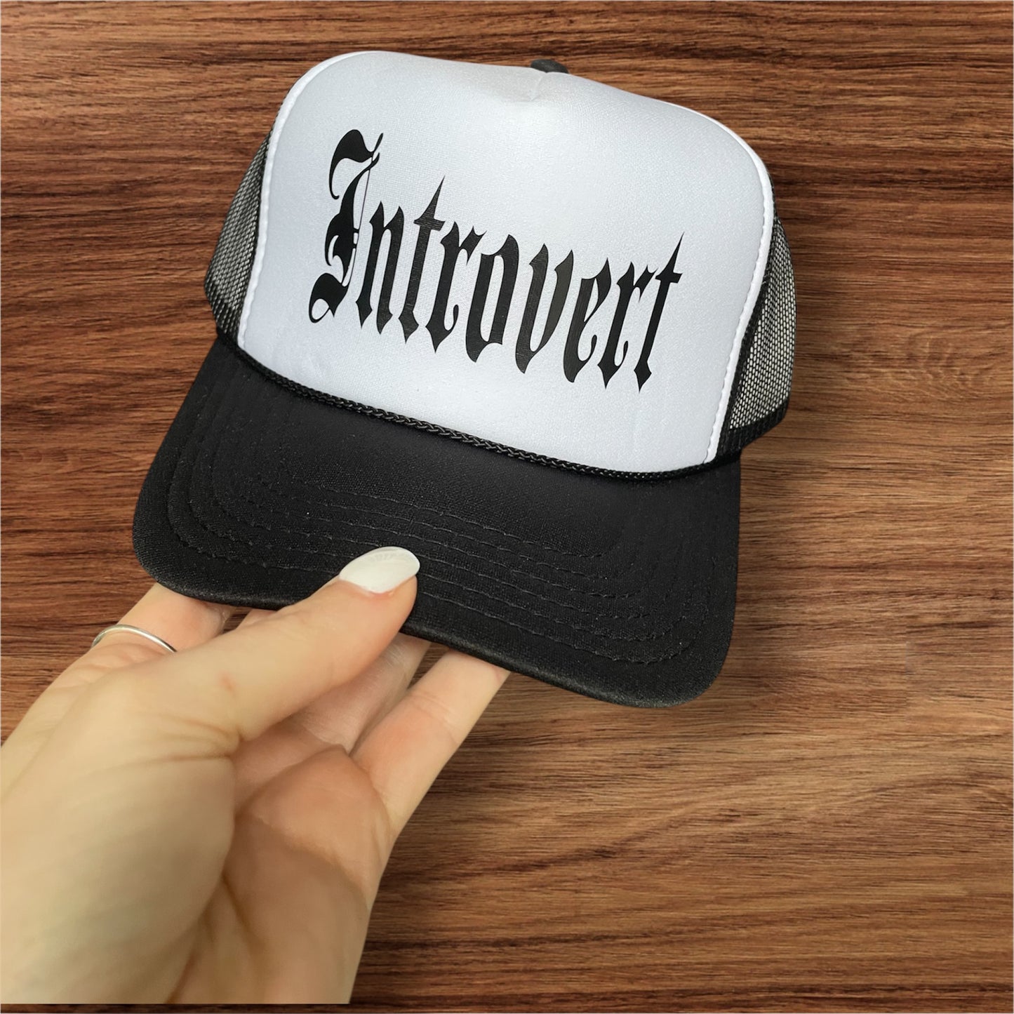 NOT FRIENDLY - “Introvert” Trucker Hat image 0
