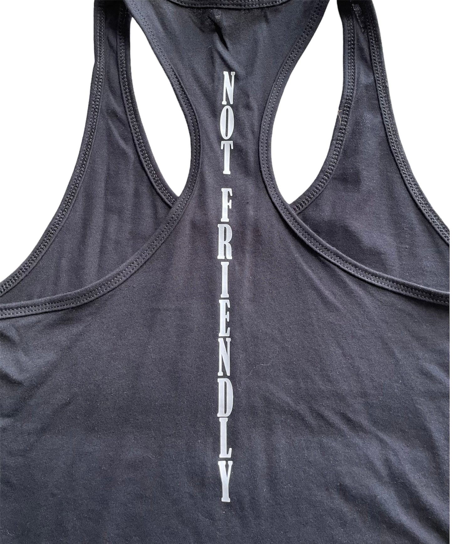 NOT FRIENDLY - Black “F Off” Tanks (women’s fit) image 2