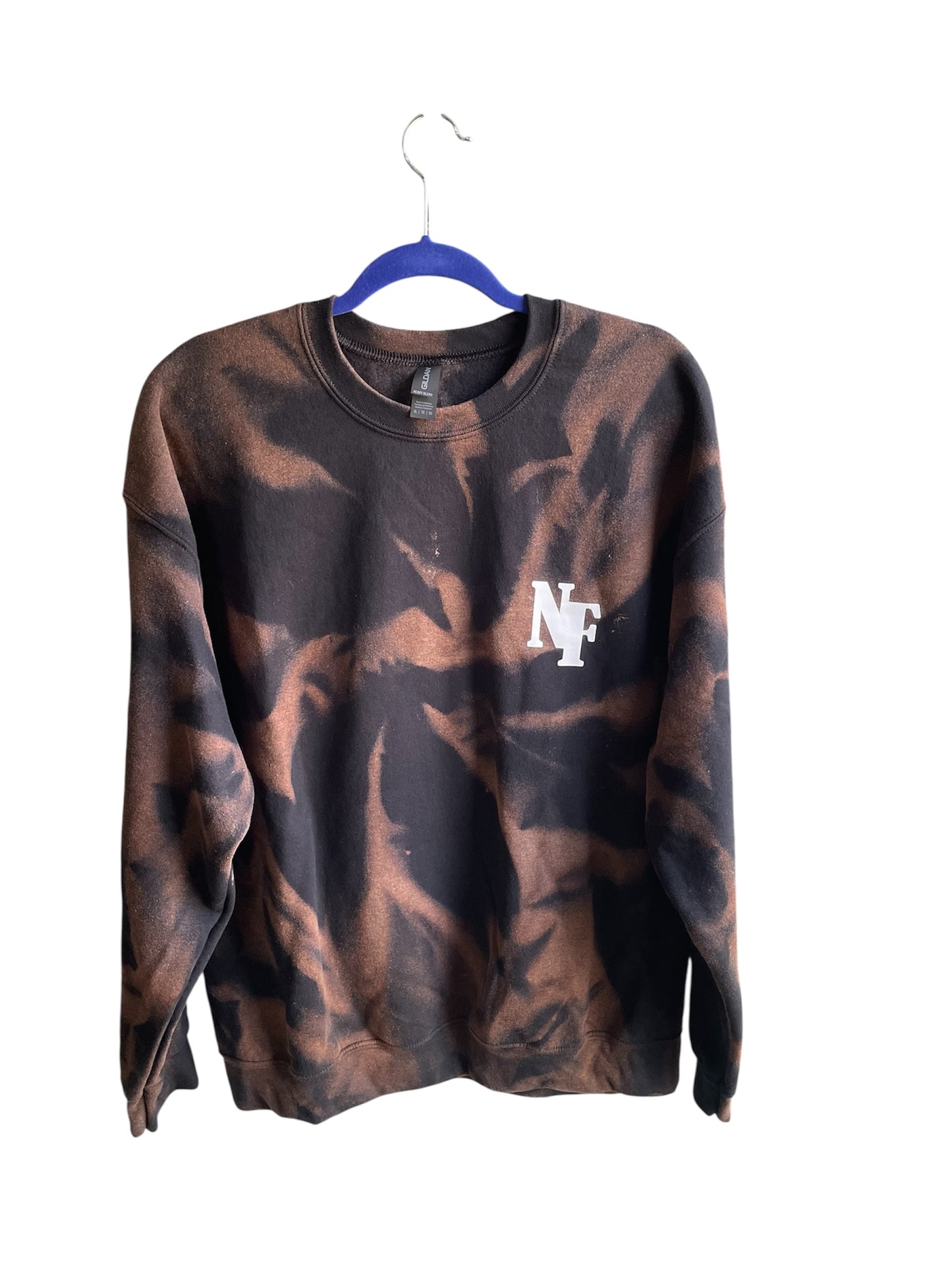 NOT FRIENDLY Black Bleached Crew Neck Sweatshirt *REMIXED*- “F-Off” image 1