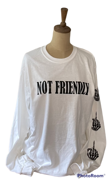 NOT FRIENDLY White Long Sleeve image 0