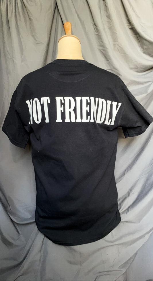 NOT FRIENDLY- Black Tee "Security" image 1