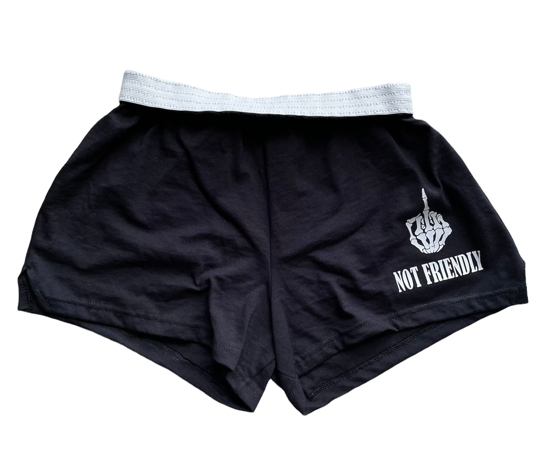 NOT FRIENDLY - Black “F Off” Shorts (women’s fit) image 1