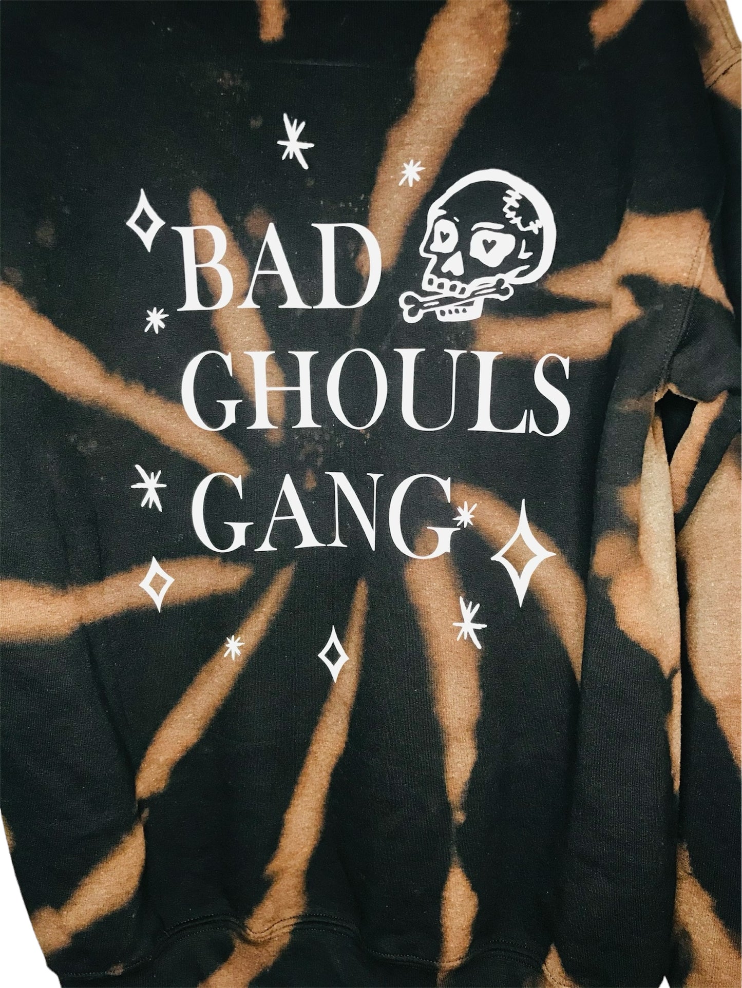 NOT SPOOKY Bleached Crewneck Sweatshirt - “Bad Ghouls Gang” image 2