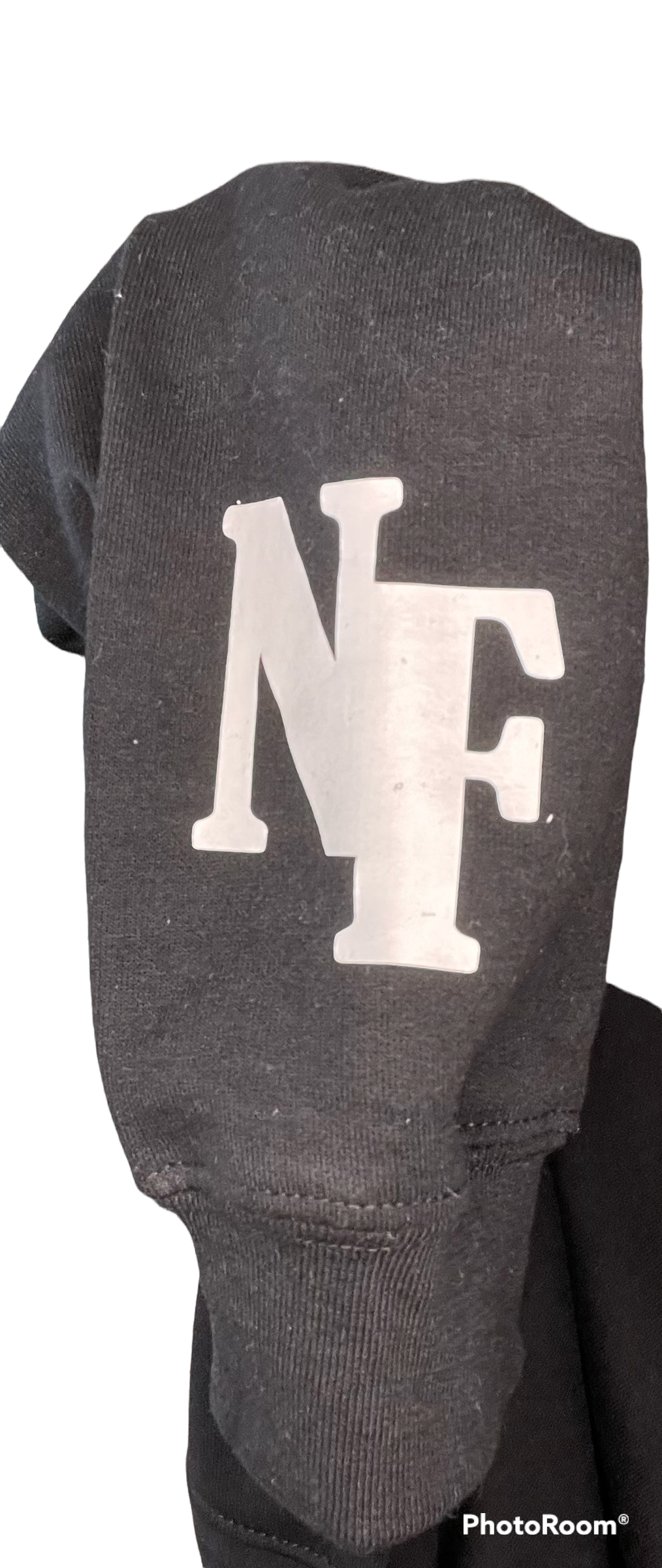 NOT FRIENDLY - Black Cropped Hoodie image 2