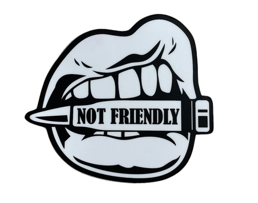NOT FRIENDLY Bullet Sticker image 0