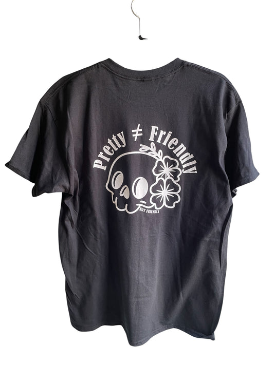 NOT FRIENDLY- Black Tee - “Pretty Doesn’t Equal Friendly”  image 0