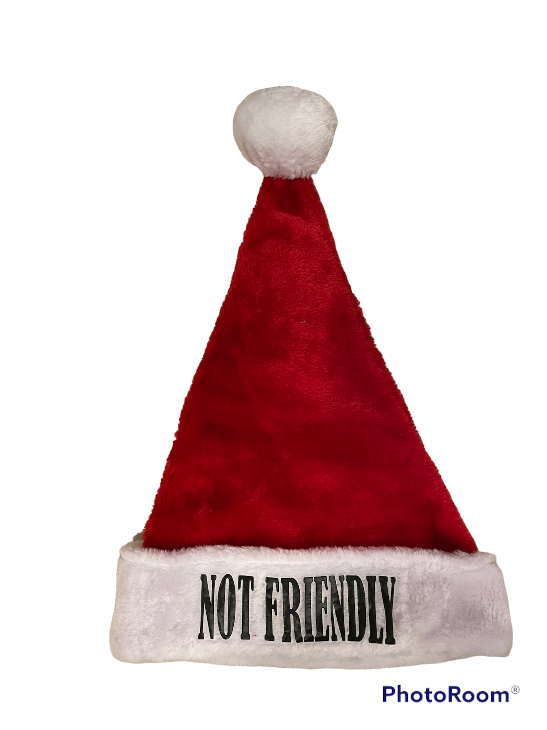 NOT MERRY - NOT FRIENDLY Santa Hat image 0