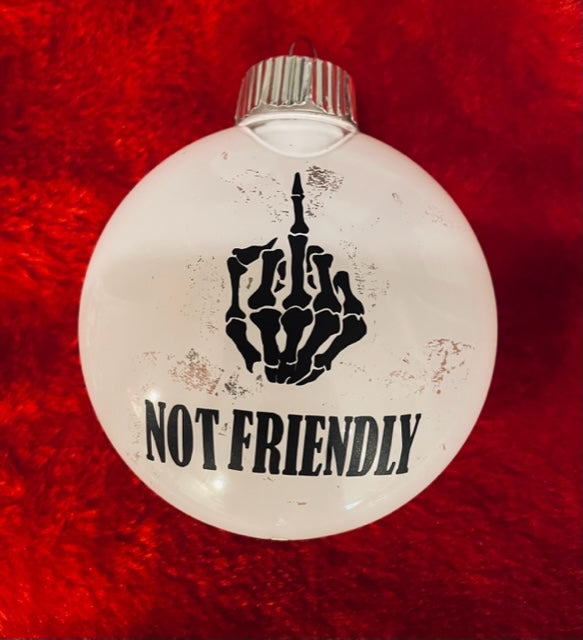 NOT MERRY - White NF Christmas Ornament image 0