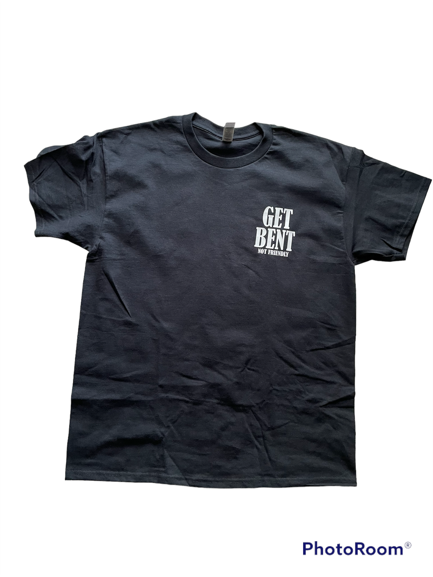 NOT FRIENDLY- Black Tee “Get Bent" image 0