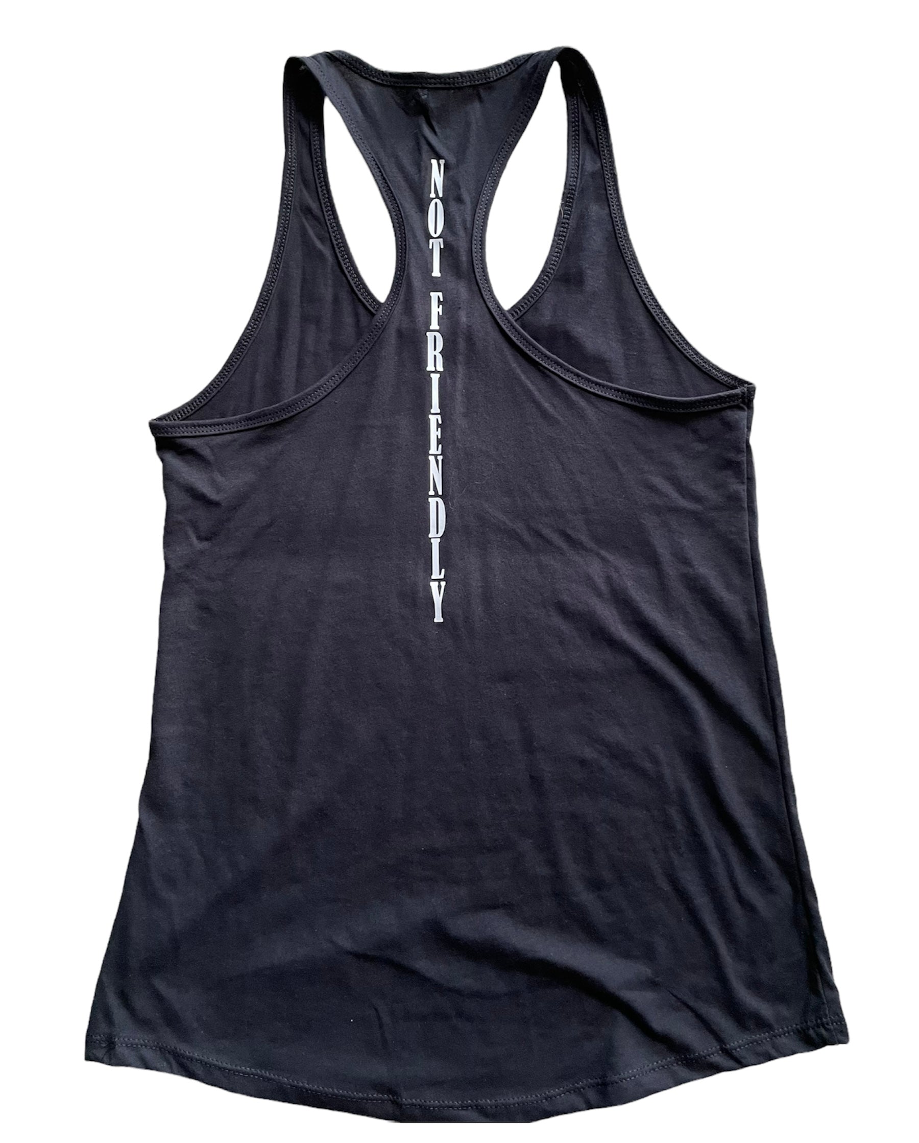 NOT FRIENDLY - Black “F Off” Tanks (women’s fit) image 1