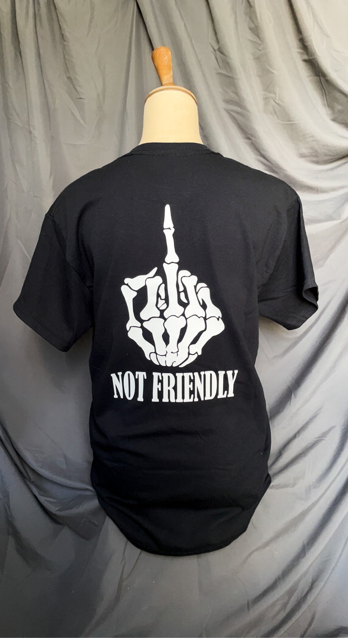 NOT FRIENDLY- Black Tee "F-Off" image 1