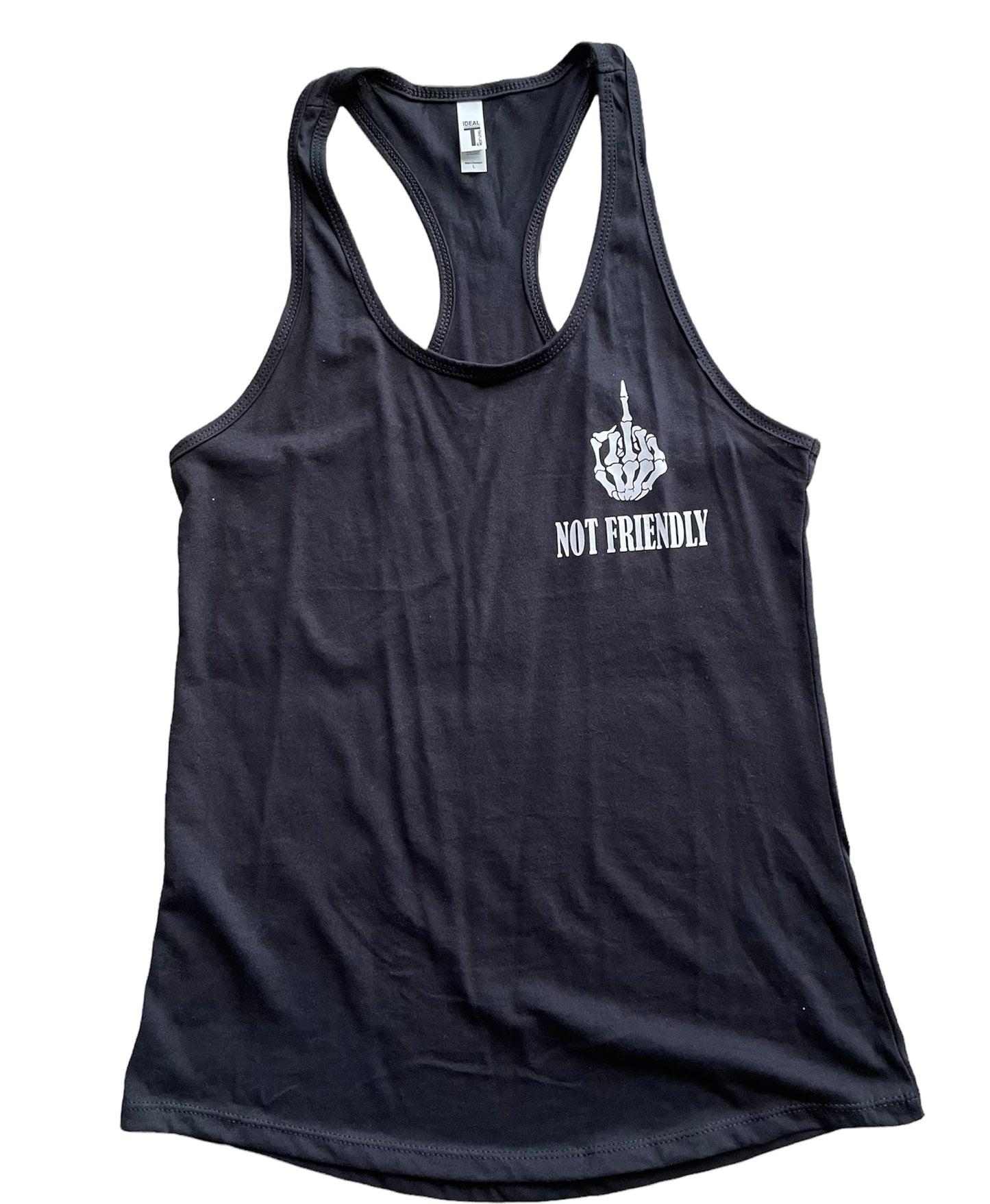 NOT FRIENDLY - Black “F Off” Tanks (women’s fit) image 0