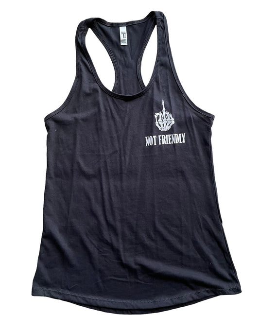 NOT FRIENDLY - Black “F Off” Tanks (women’s fit) image 0