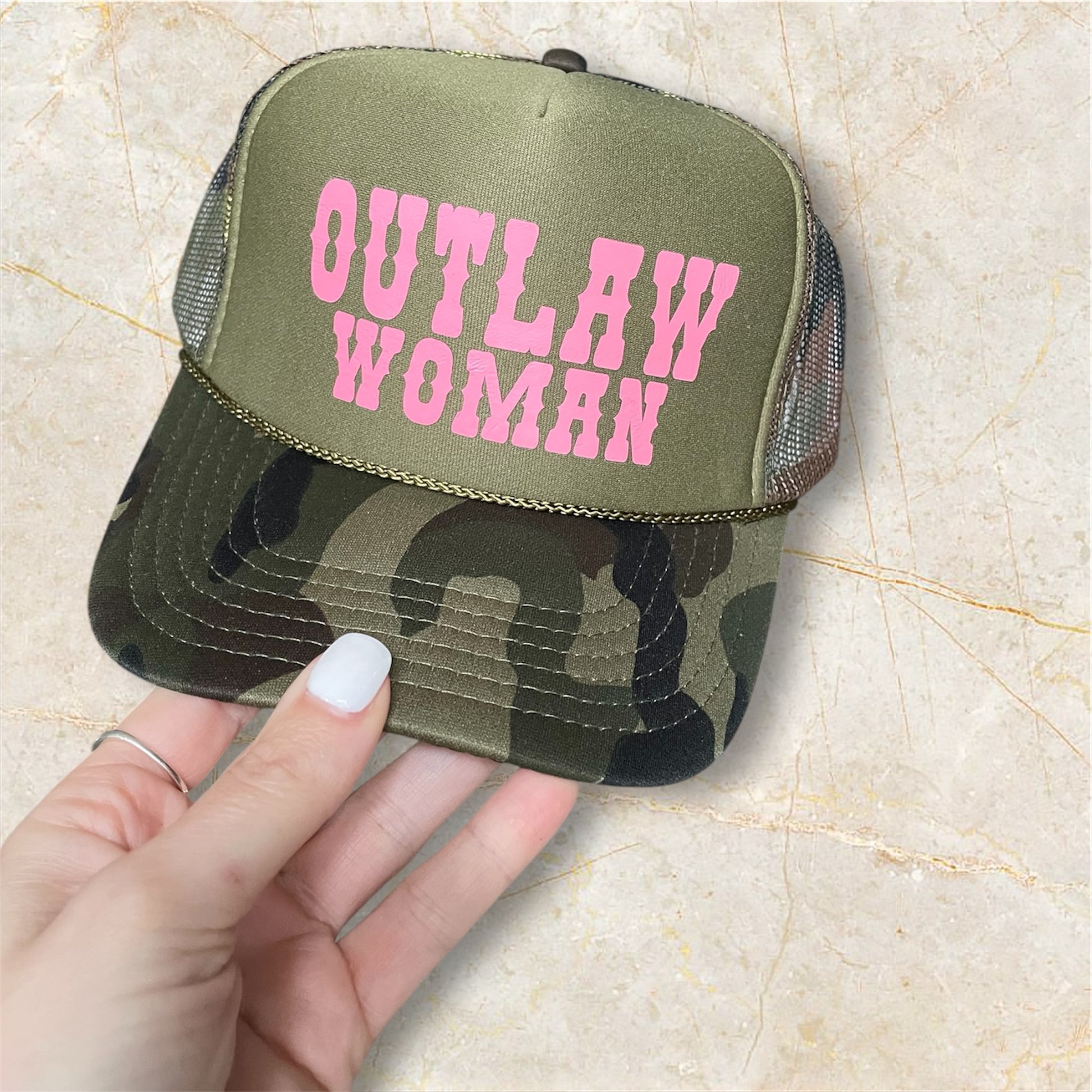 NOT FRIENDLY - “Outlaw Woman’”  Trucker Hat image 0