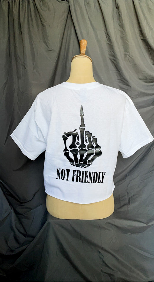NOT FRIENDLY- White Crop "F-Off" image 1