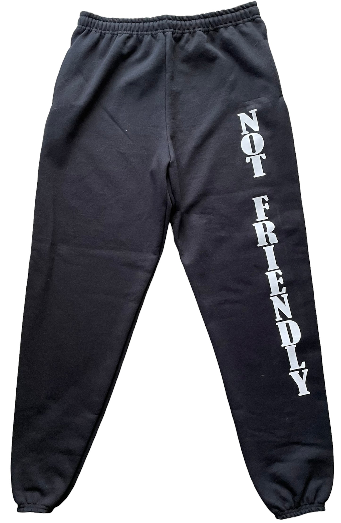 NOT FRIENDLY - Black “Not Friendly” Sweatpants image 0