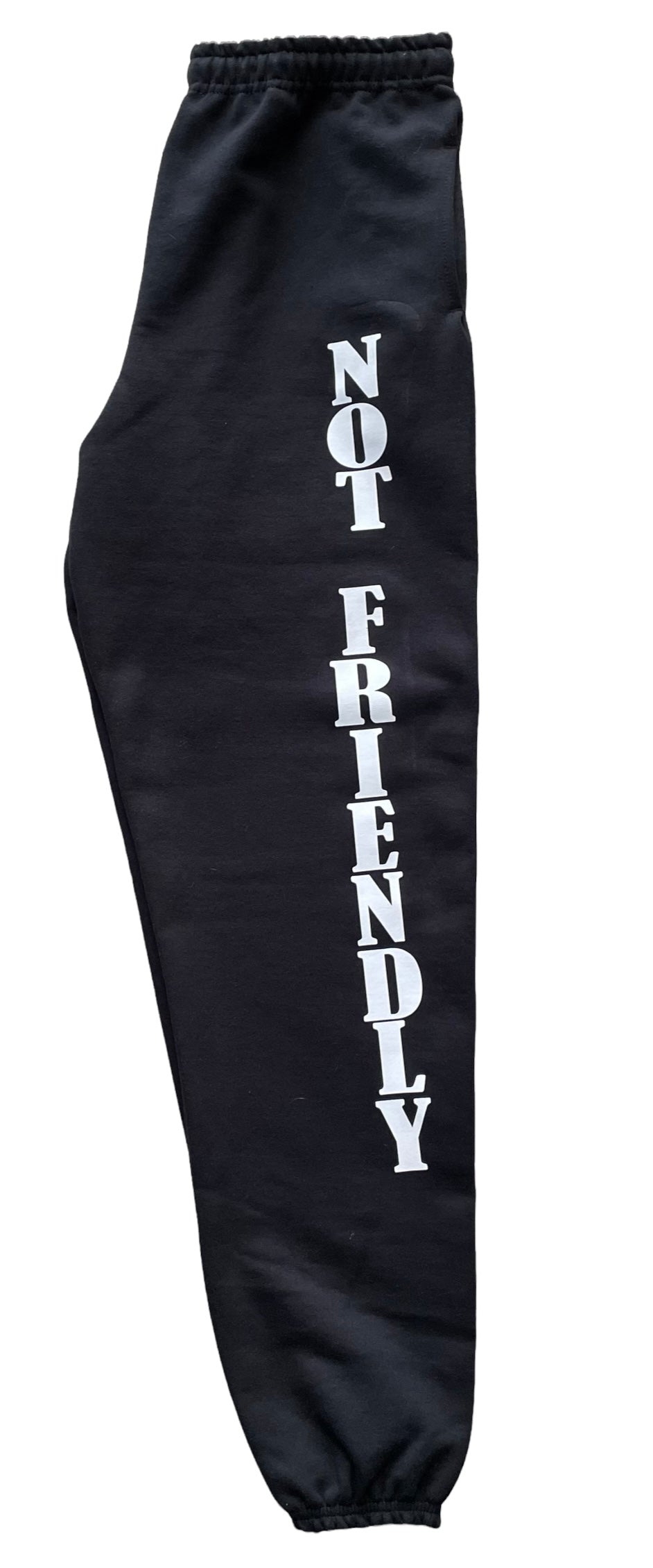 NOT FRIENDLY - Black “Not Friendly” Sweatpants image 1
