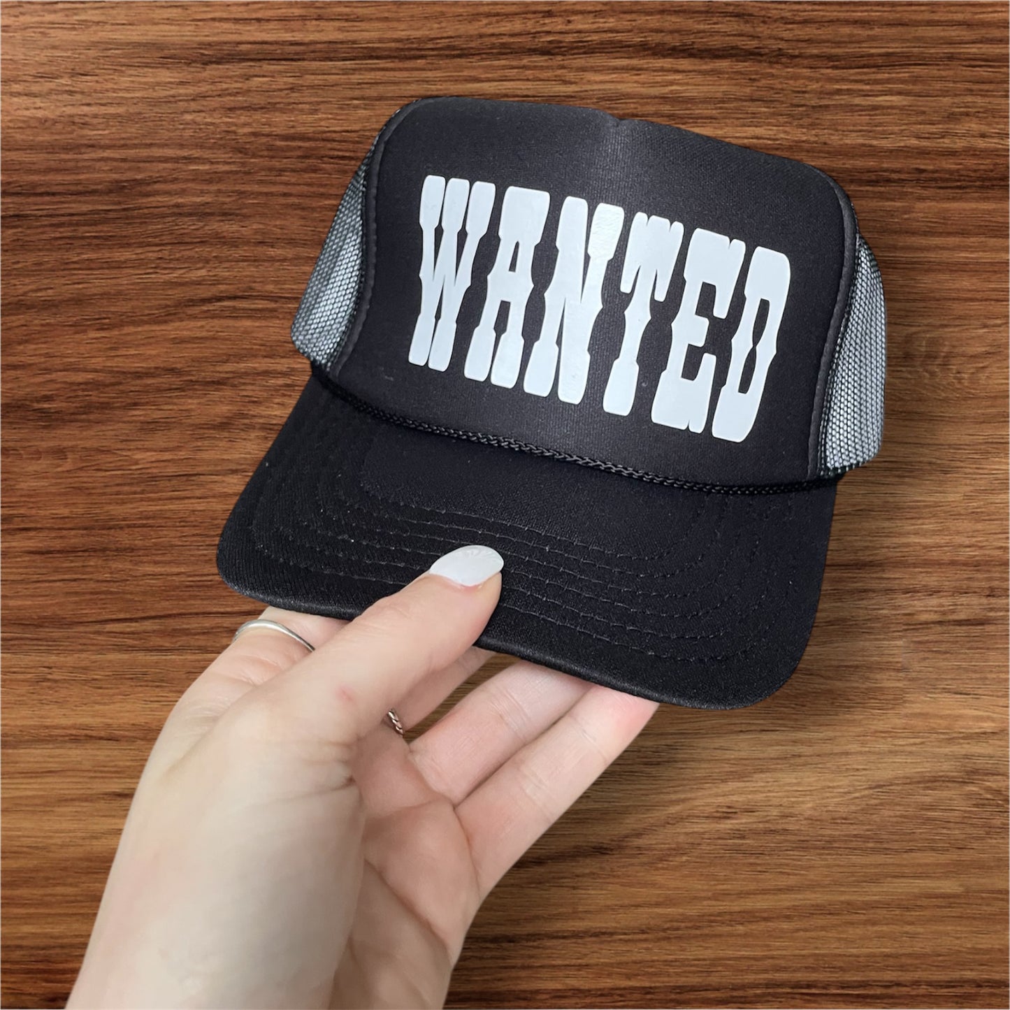 NOT FRIENDLY - “Wanted”  Trucker Hat image 0
