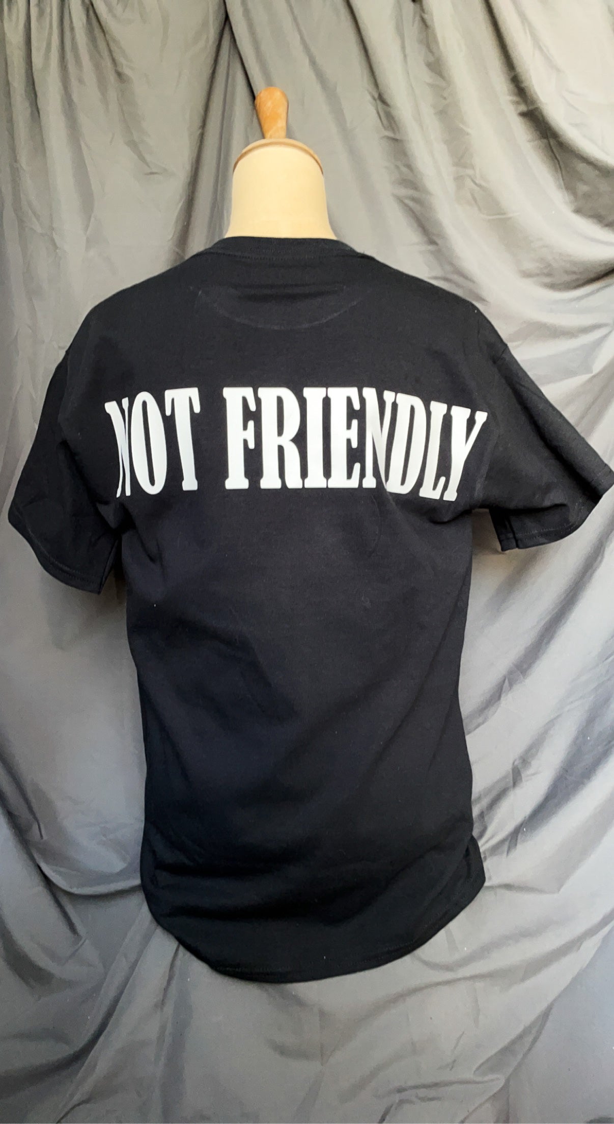 NOT FRIENDLY- Black Tee "Security" image 1