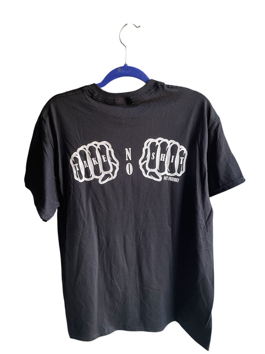 NOT FRIENDLY- Black Tee - “Do No Harm, Take No Shit”  image 0
